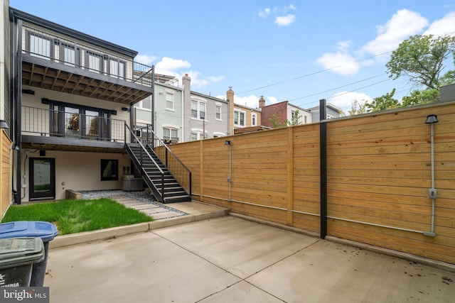 view of patio / terrace featuring central AC