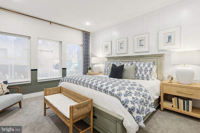 view of carpeted bedroom