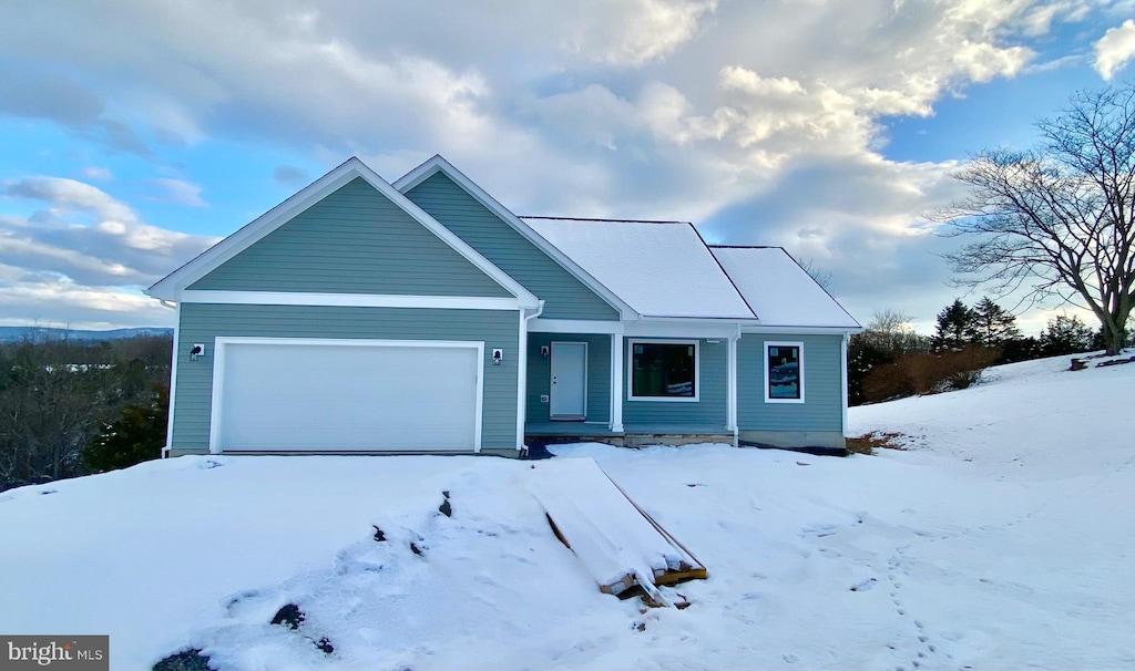 view of front of home featuring a garage