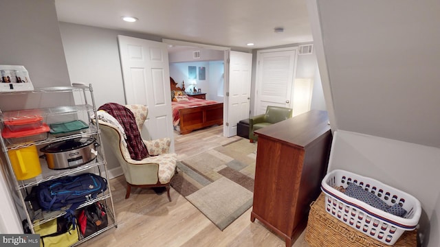 interior space with light wood-type flooring