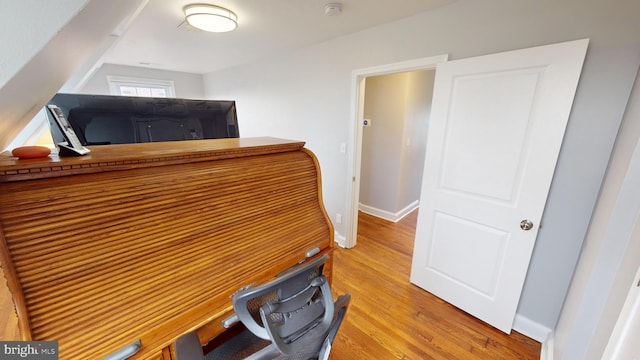 interior space featuring light wood-type flooring