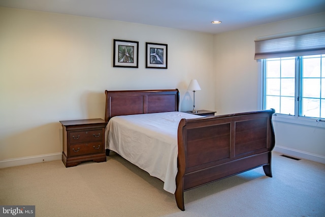 view of carpeted bedroom