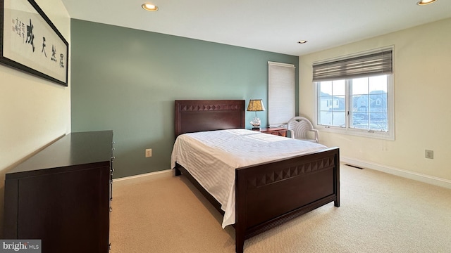 view of carpeted bedroom