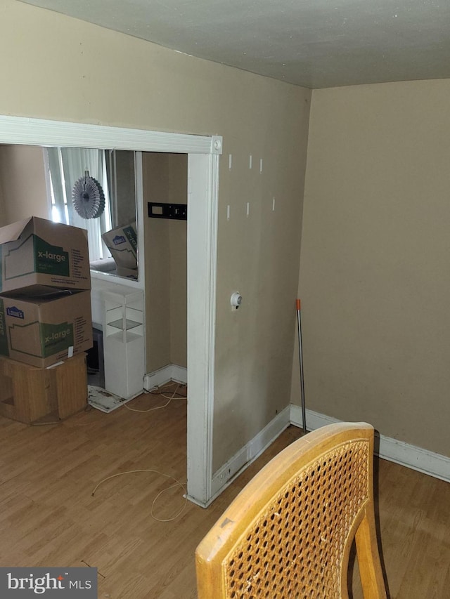 interior space featuring light wood-type flooring