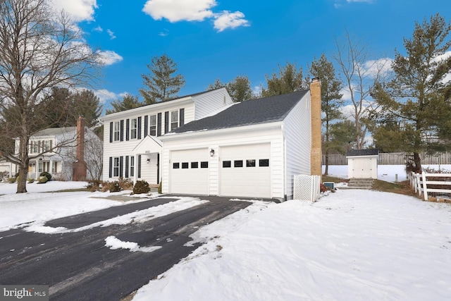 view of front facade with a garage