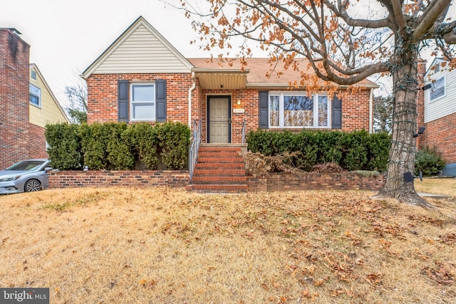 view of front of house with a front yard