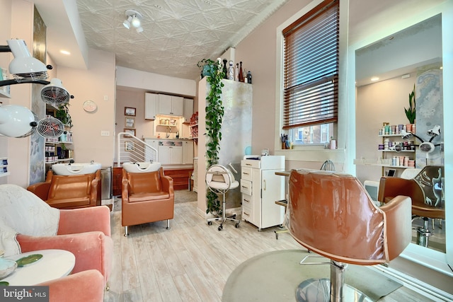 interior space featuring light hardwood / wood-style floors