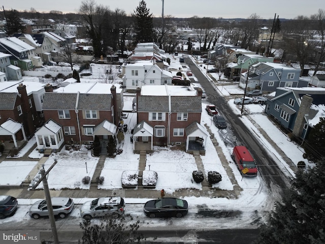 view of snowy aerial view