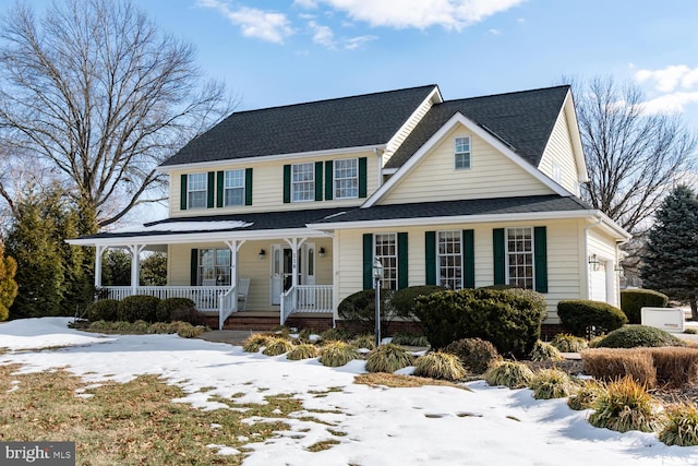 view of front of home with covered porch