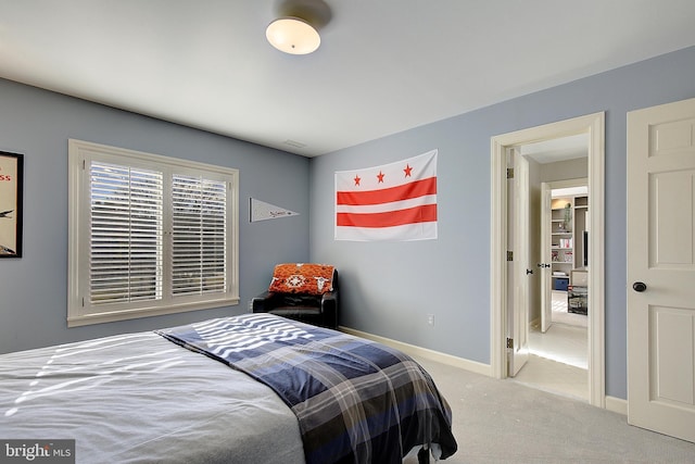 view of carpeted bedroom