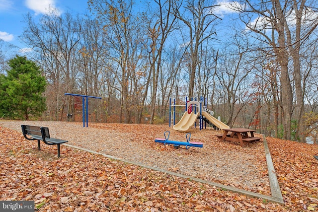 view of jungle gym