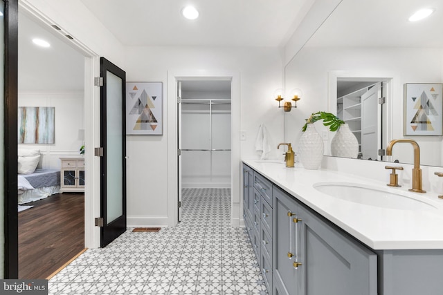 bathroom with vanity