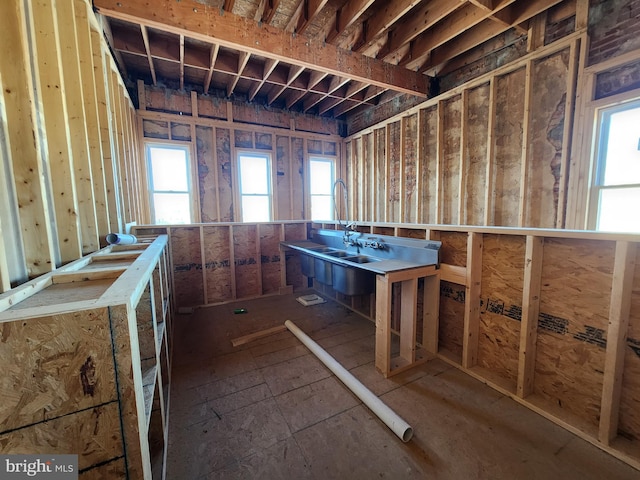 miscellaneous room featuring a wealth of natural light