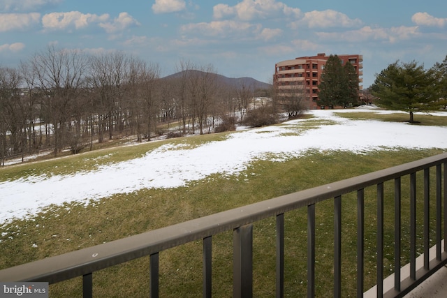 425 Windmere Dr Unit 2B, State College, PA 16801 - yard covered in snow featuring a mountain view