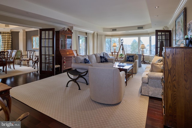 425 Windmere Dr Unit 2B, State College, PA 16801 - living room featuring ornamental molding and hardwood / wood-style floors