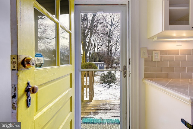 view of doorway to outside