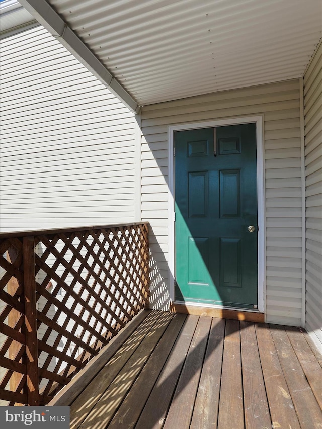 view of doorway to property