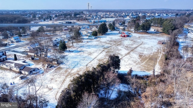 view of snowy aerial view