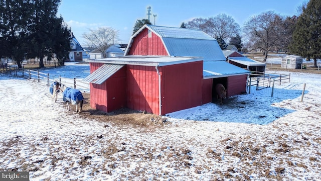 view of snow covered structure