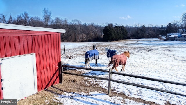 view of stable