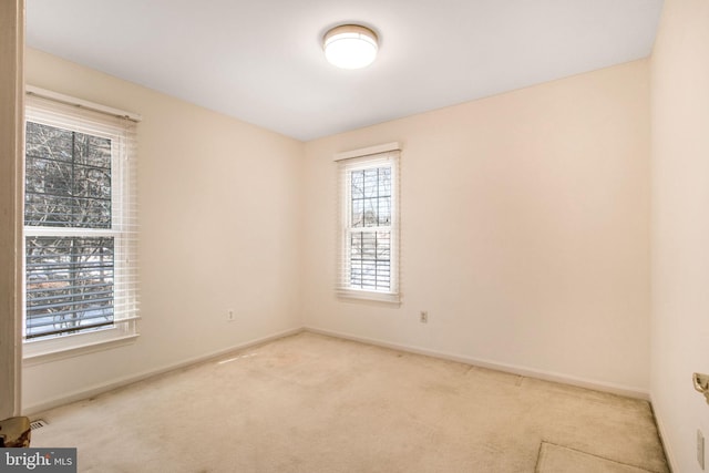 view of carpeted empty room