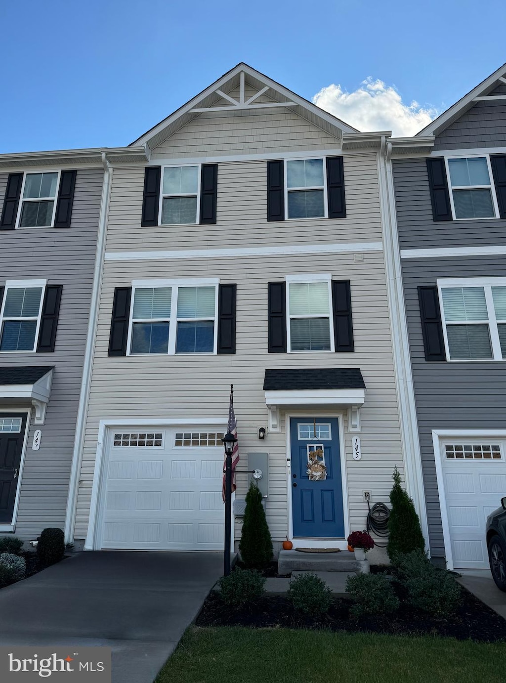 view of property with a garage