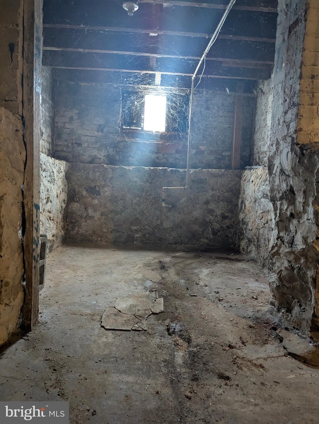 view of basement