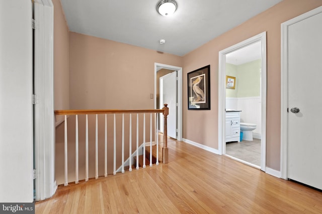 hallway featuring light hardwood / wood-style floors