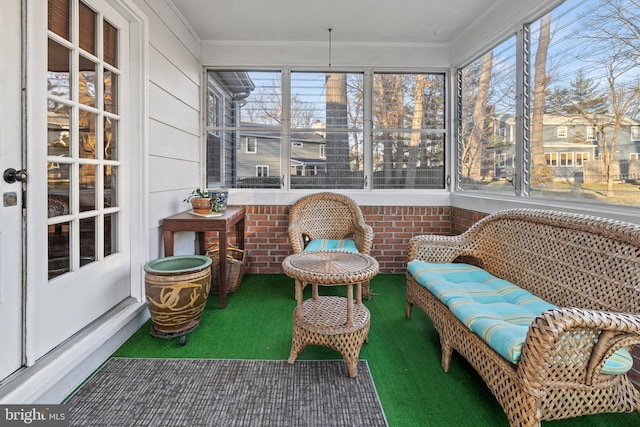 view of sunroom / solarium