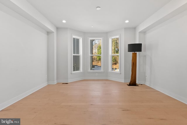 empty room featuring light hardwood / wood-style flooring