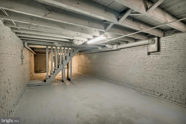 view of basement