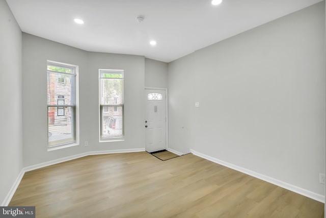 entryway featuring light wood-type flooring