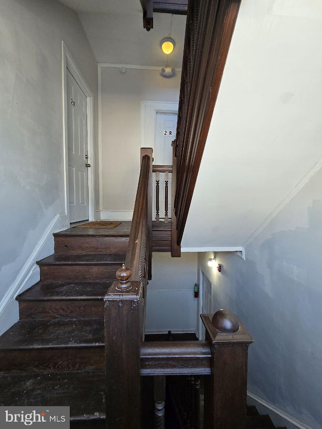 view of stairway