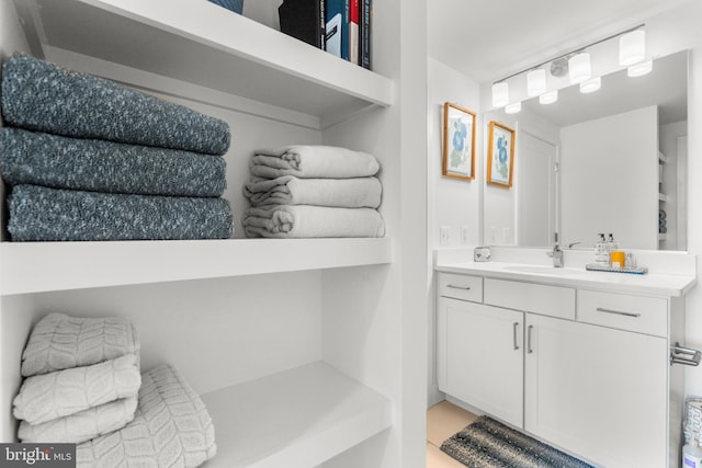 bathroom with vanity