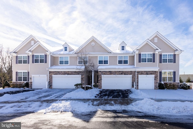 view of property with a garage