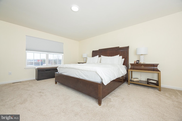 view of carpeted bedroom