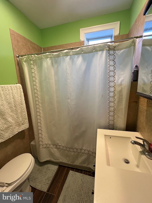 bathroom with sink and toilet