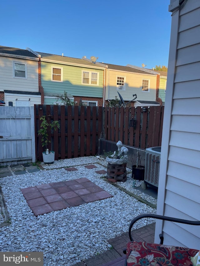 view of patio featuring central AC unit