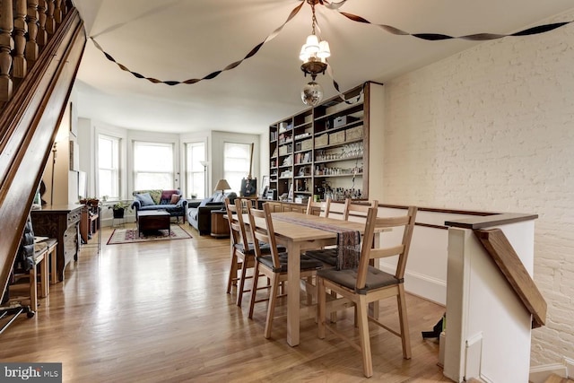 dining room featuring light wood-type flooring