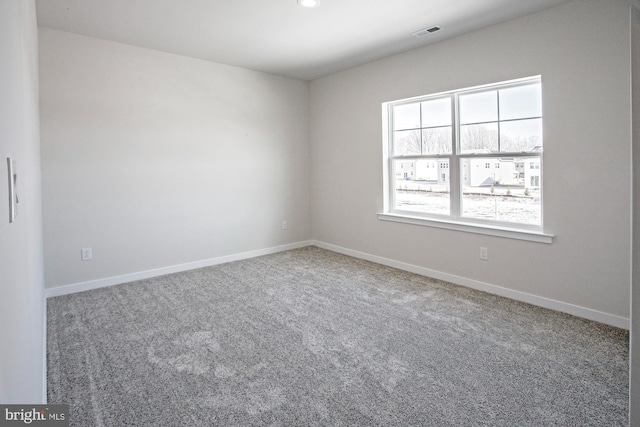 view of carpeted empty room