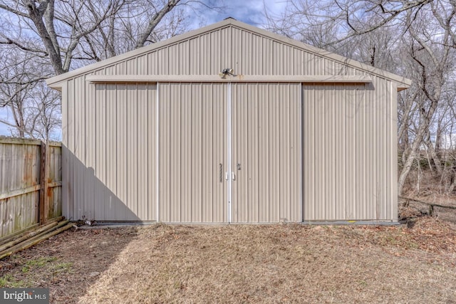 view of outdoor structure