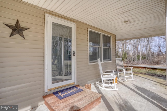 view of patio / terrace featuring covered porch