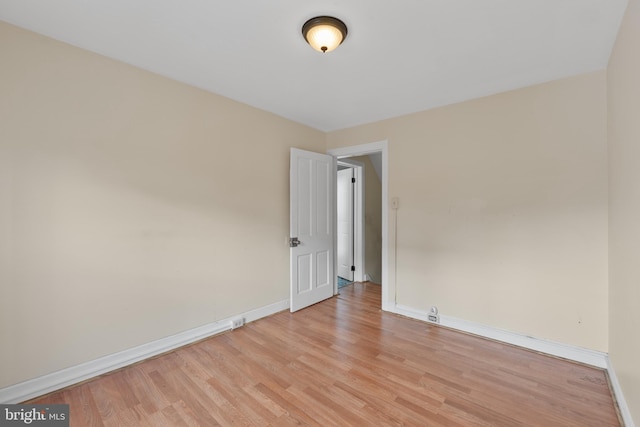 empty room featuring light hardwood / wood-style flooring