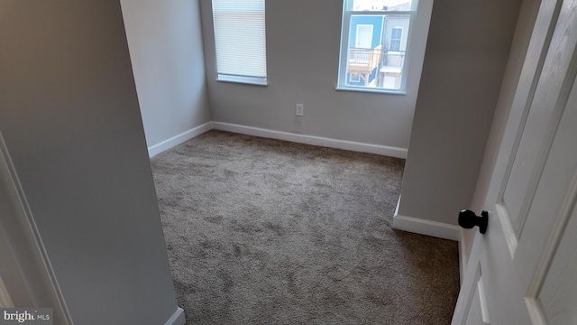 view of carpeted spare room