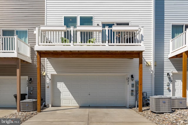 garage with cooling unit