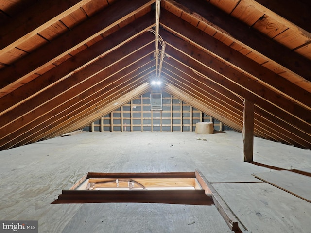 view of attic