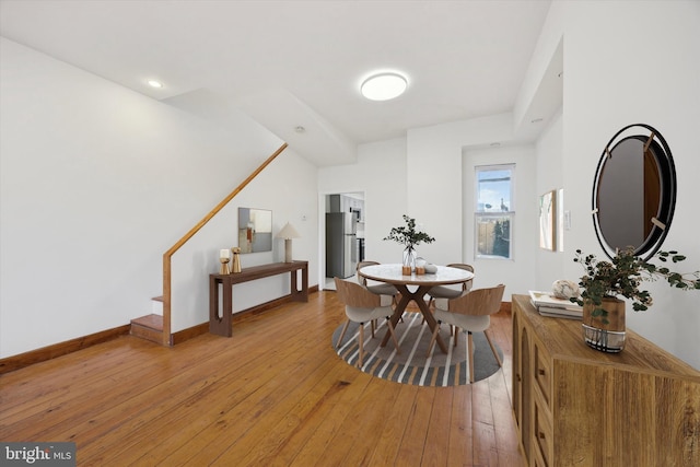 dining area featuring light hardwood / wood-style flooring