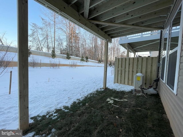 view of snowy yard