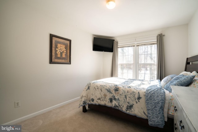 bedroom featuring carpet