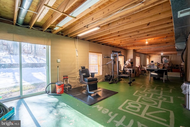 view of workout area